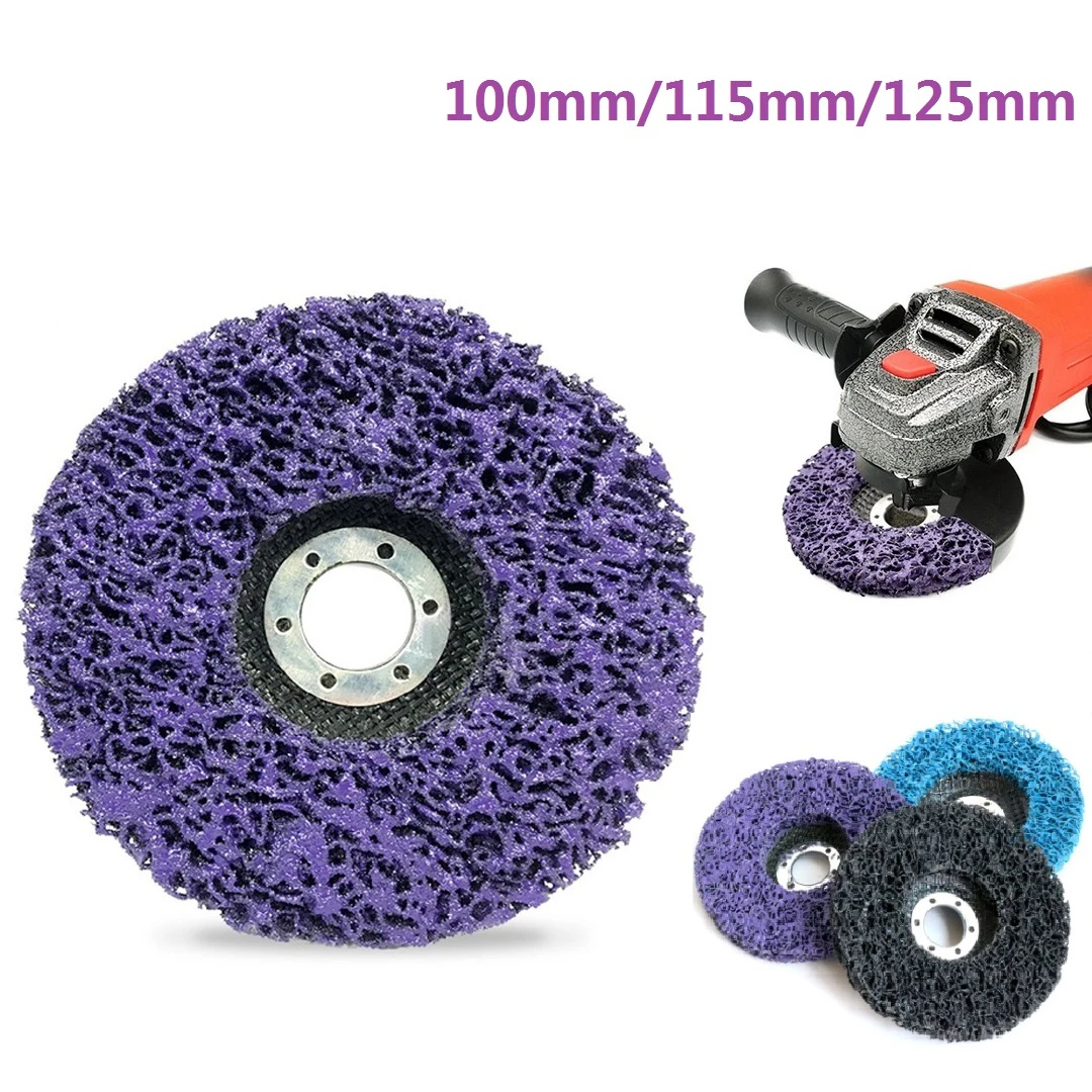 Coral Disc Poly Strip Abrasive Wheel grinding wheel 4/4.5/5 Inch 1PC for Angle Grinder Rust Paint Removal Sanding Cleaning
