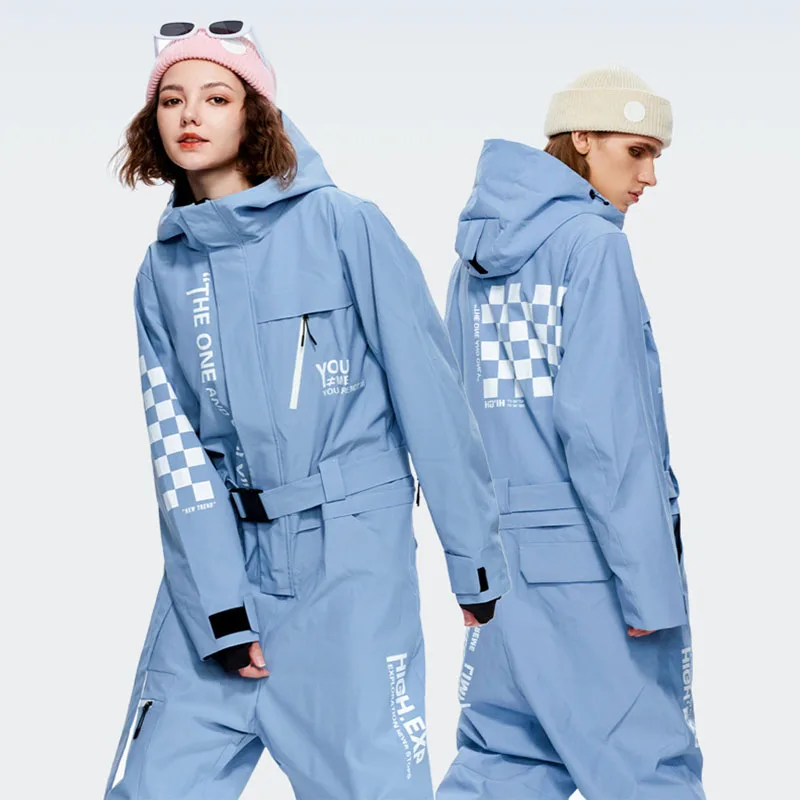 

2023 Hooded One Piece Ski Suit Women Warm Outdoor Snowboard Man Jumpsuits Windproof Waterproof Female Overalls Clothes