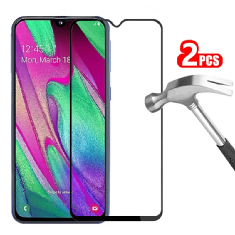 2 Pezzi Di Vetro Temperato A Copertura Totale Per Samsung Galaxy A40 A 40 Vetro Protettivo Di Sicurezza Per Galaxy A40 Pellicola Proteggi Schermo