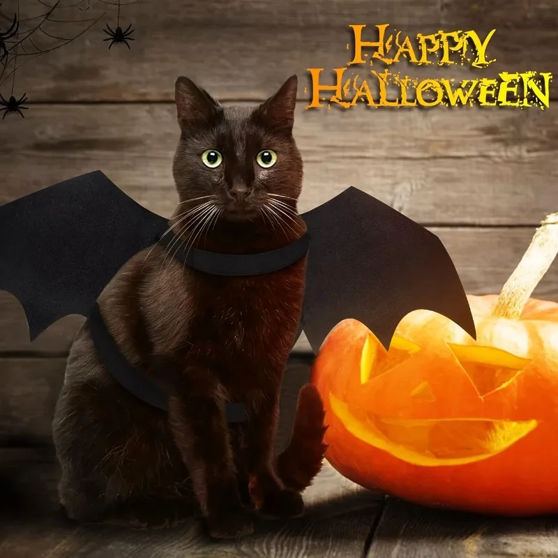 Pet Bat Wings Costume with Adjustable Straps for Cats and Dogs