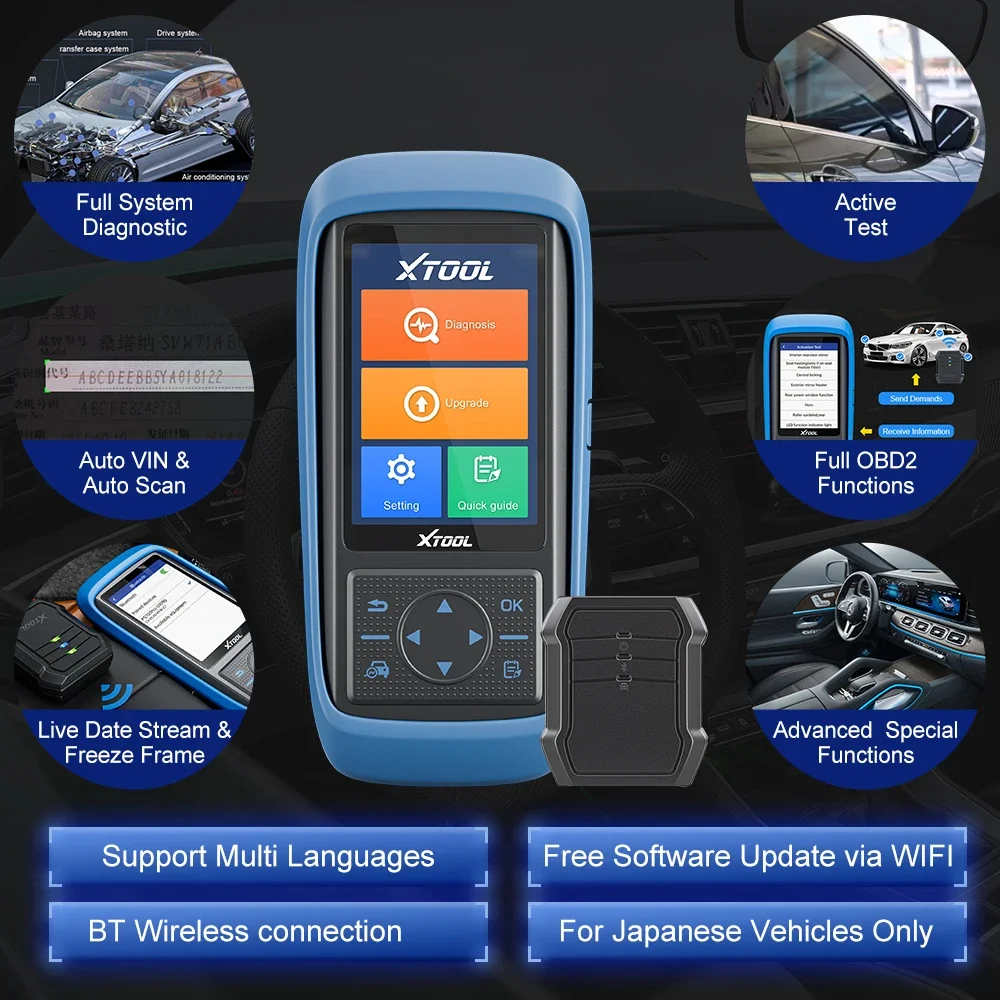 XTOOL PS701PRO 모든 시스템 진단 도구, 일본 차량용 30 리셋 서비스, 양방향 제어, 무료 업데이트