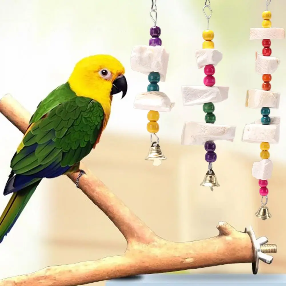 Functional Parrot Toy Cuttlefish Bone Pet Bird Toy Bite Resistant Aid Digestion Hanging Pet Parrot Chew parrot toy bird toy
