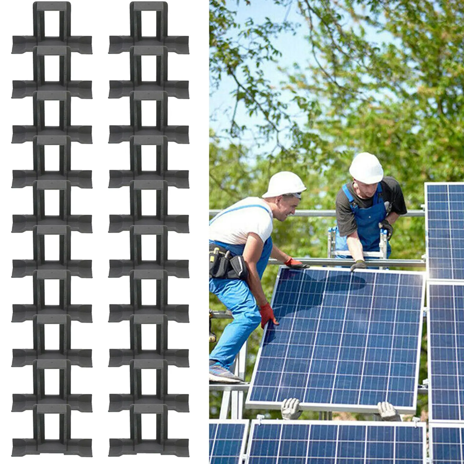 20 Pz 30/32/35/40Mm Pannello Solare Drenaggio Dell'Acqua Clipspv Moduli Pannello Fotovoltaico Acqua Drenata Via Clip Alimentatori Solari