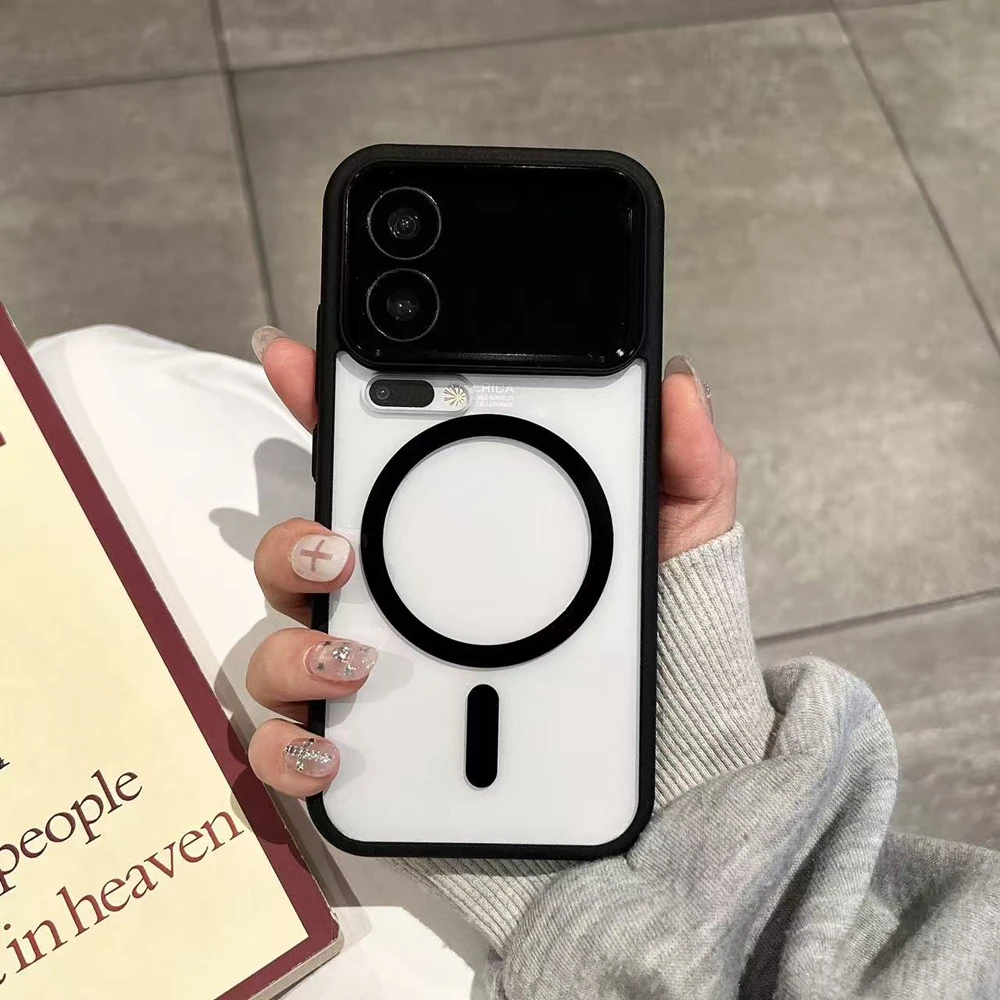 Clear Shockproof Magnetic Charging Case - TPU PC Cover