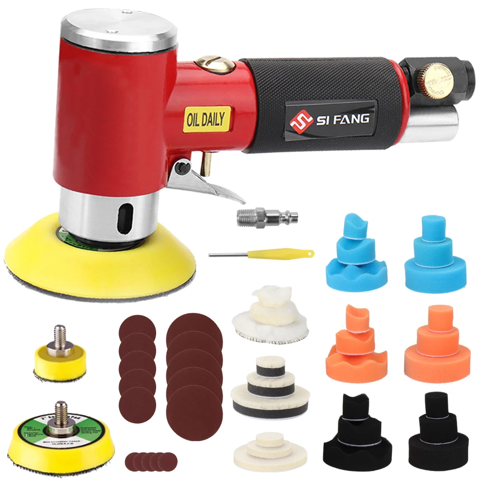 Orbit Air Sander Mini Pneumatic 2'' 3''  Grinding Machine for Auto Body Work Polishing High Speed Air Powered Polisher Air Tool 1set universal engraving machine guide rail linear slide orbit for engraving straight and round for woodworking diy jf1123