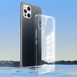 Crystal Clear Silicone Phone Case with Camera Protection for OPPO Find X3 Pro (Clear)