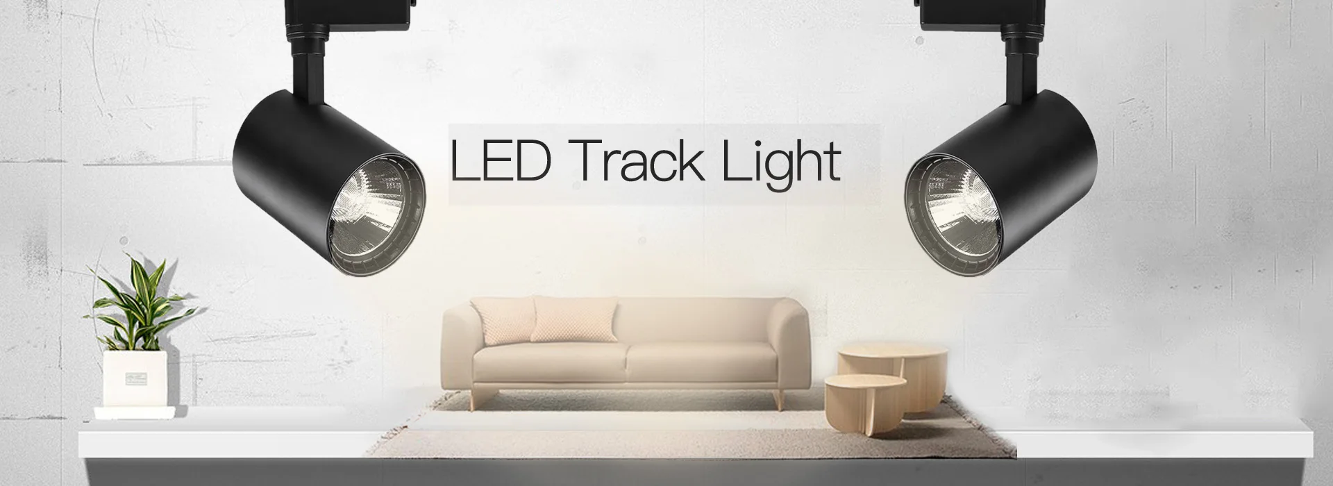 Track Light Rail Set 2 Wire Lighting Fixture 0.5M 1M Spot Led Track Lamp for Living Room Straight/L Shape Connectors Ceiling Box