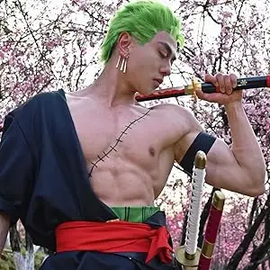 One Piece Roronoa Zoro Short Green Wig Cosplay