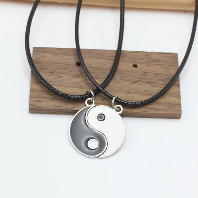Collana In Pelle Con Ciondolo Yin Yang - Gioiello Spirituale Unisex Regalo Ideale