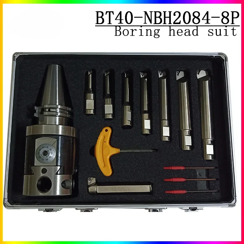 NEW boring-tool-suit NBH2084 fine boring head BT40 tool Holder + 8pcs 20mm Boring Bar Boring rang 8-280mm