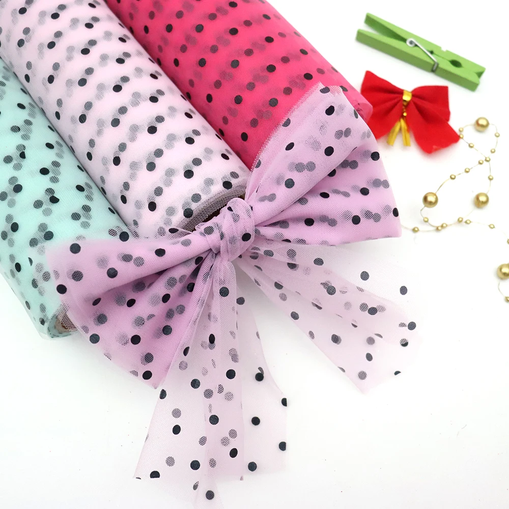 Wholesale Polka Dot Deco Mesh Ribbons 