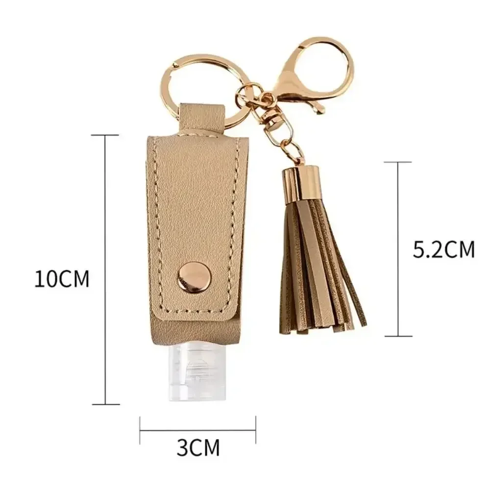 Universal Leakproof Hand Sanitizer Bottle Leather Keychain Empty Travel Bottle Portable Refillable Containers