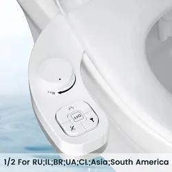 Enhanced Non-Electric Bidet with Self-Cleaning Dual Nozzle and Adjustable Wash Options (1-2 RU IL BR CL Asia)