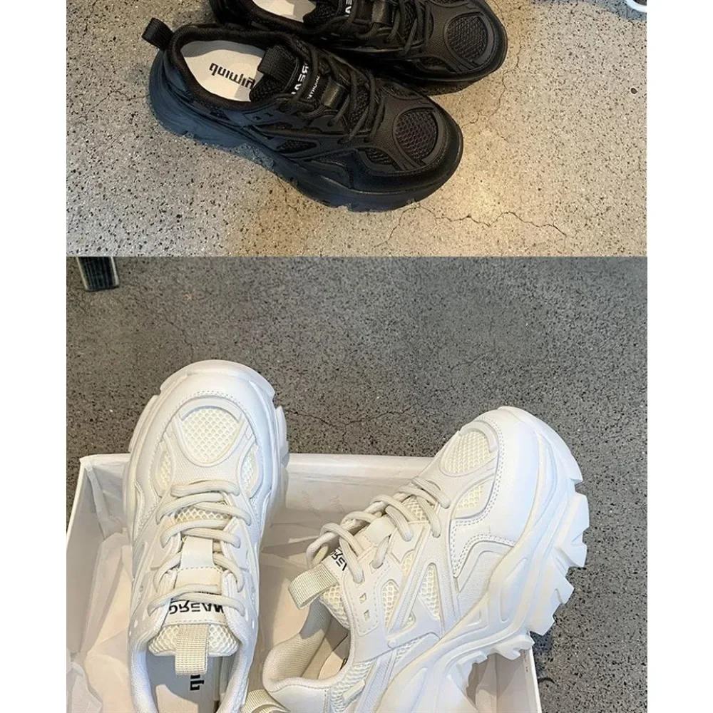 الخريف الصيف الأسود عارضة المرأة منصة الموضة أحذية...