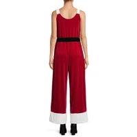 Women’s Christmas Jumpsuit Overalls Casual Sleeveless 3D Print Baggy Romper Pants Holiday Party Costume Female Wide Leg Trousers - Image 2