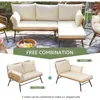 7 Piece Boho Patio Furniture Sets with Egg Chair, Small Outdoor Bistro Chair Conversation Sofa Set w/Coffee Table & Ice Bucket 4