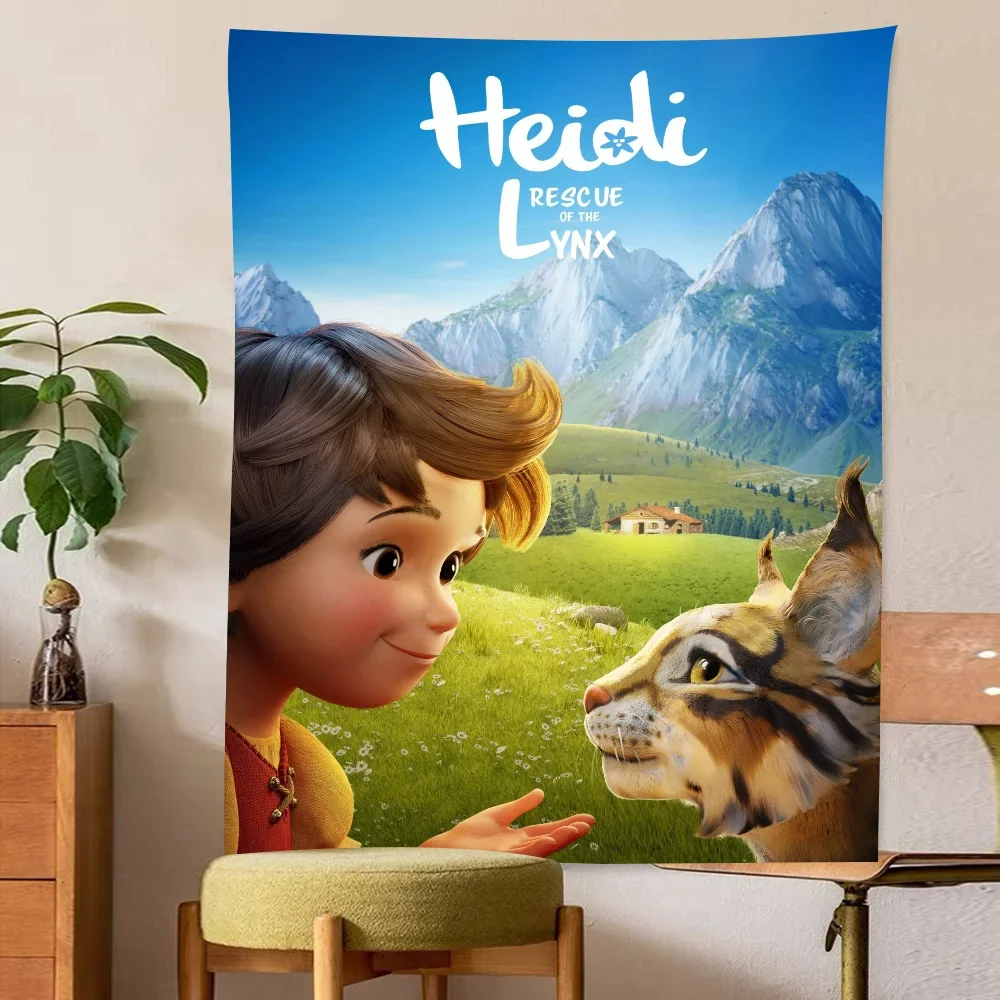Cartoon Heidi Geburtstag Party Dekoration Requisiten Kulissen Kinder Alles Gute zum Geburtstag Fotografie Hintergrund Baby Dusche Liefert – Detail 11