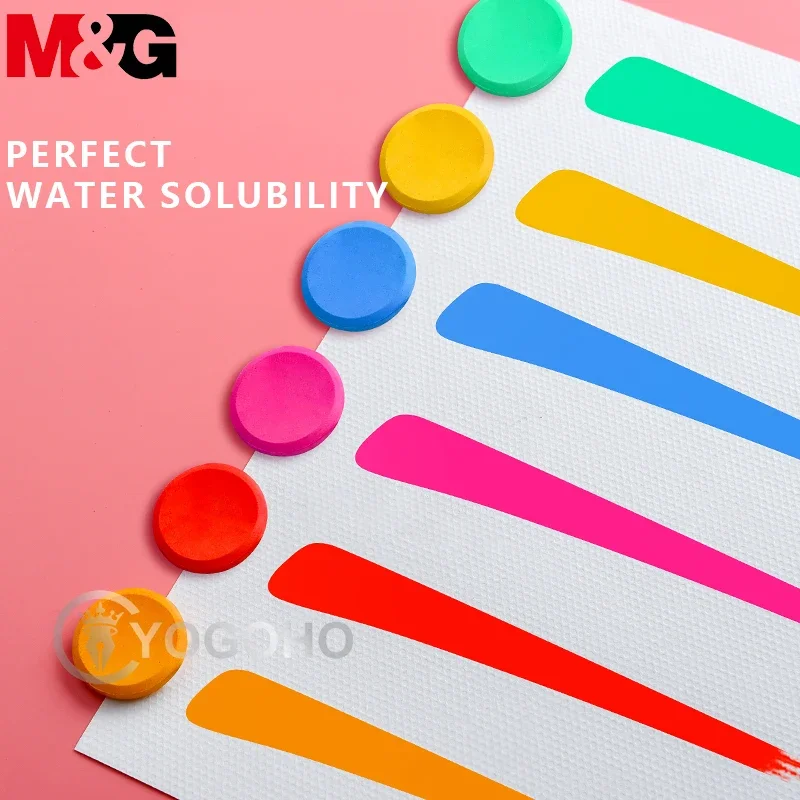 M&G Portable Iron/Plastic box Solid Watercolor 12/28/36/48 Colors Pigment Professional Watercolor Painting Supplie Art Tool Set 3