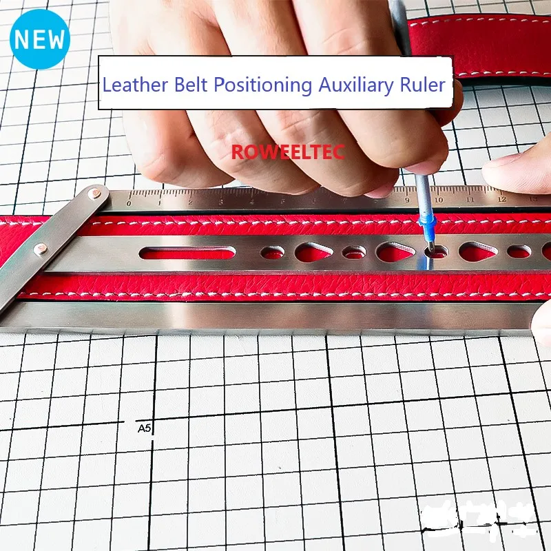

Leather Belt Positioning Auxiliary Ruler DIY Manual Leather Auxiliary Ruler Leather Art Tools ATT#
