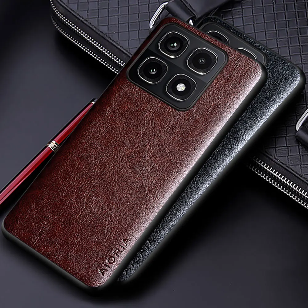 Luxury Leather Case - Premium Solid Color Soft & Hard Phone Cover
