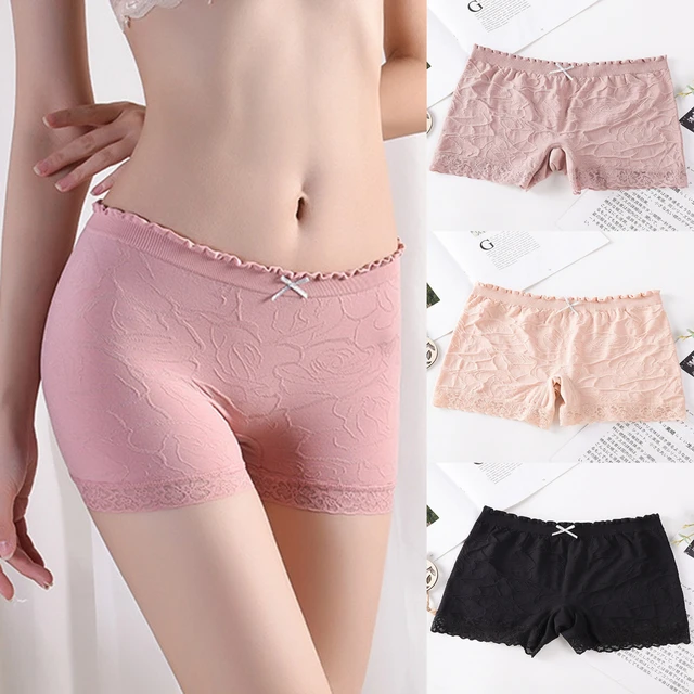 2023 New Female Panties Lace Seamless Safety Short Pants Women's High Waist  Stretch Shorts Briefs Slimming Underwear Lingerie - AliExpress