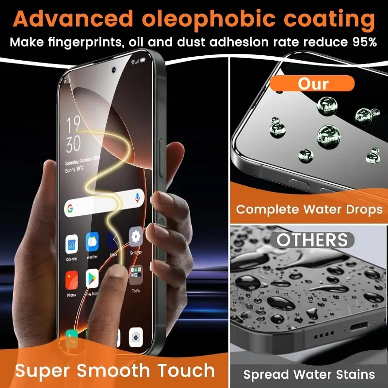 3-Pack 8K HD Tempered Glass Screen Protector with Easy Install Auto-Dust Box