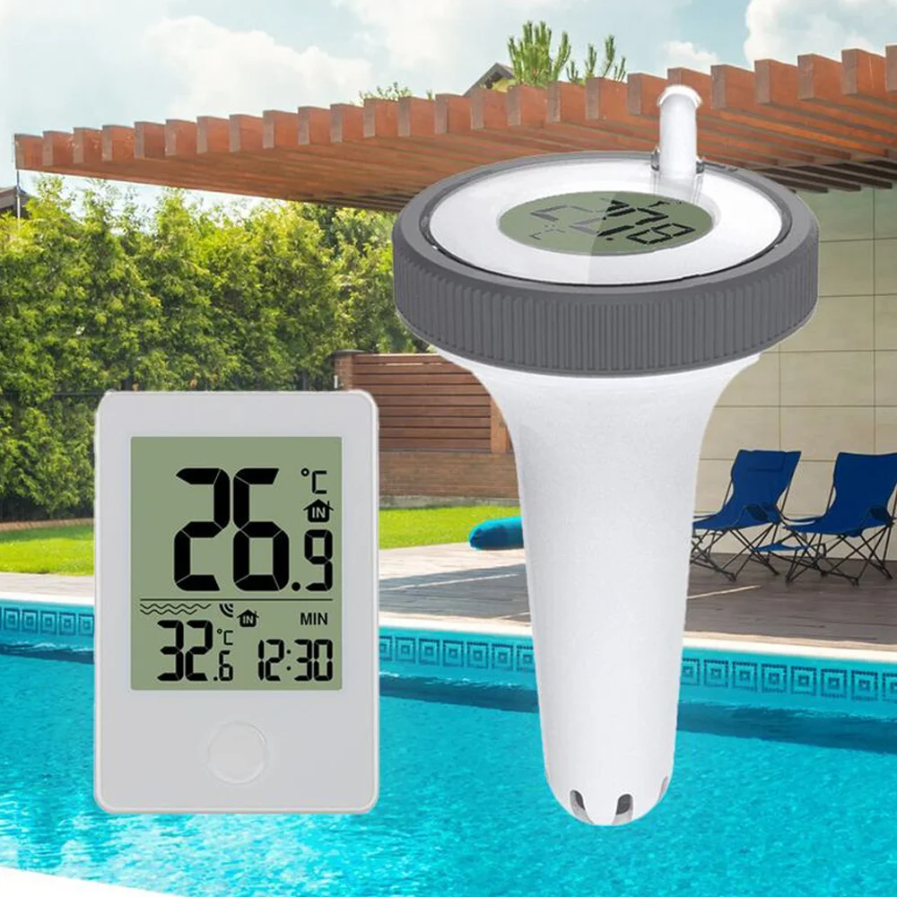 

Digital Swimming Pool Thermometer Floating Outdoor Wireless Floating Temperature Gauge Used For Swimming Pool Bathrooms Aquarium