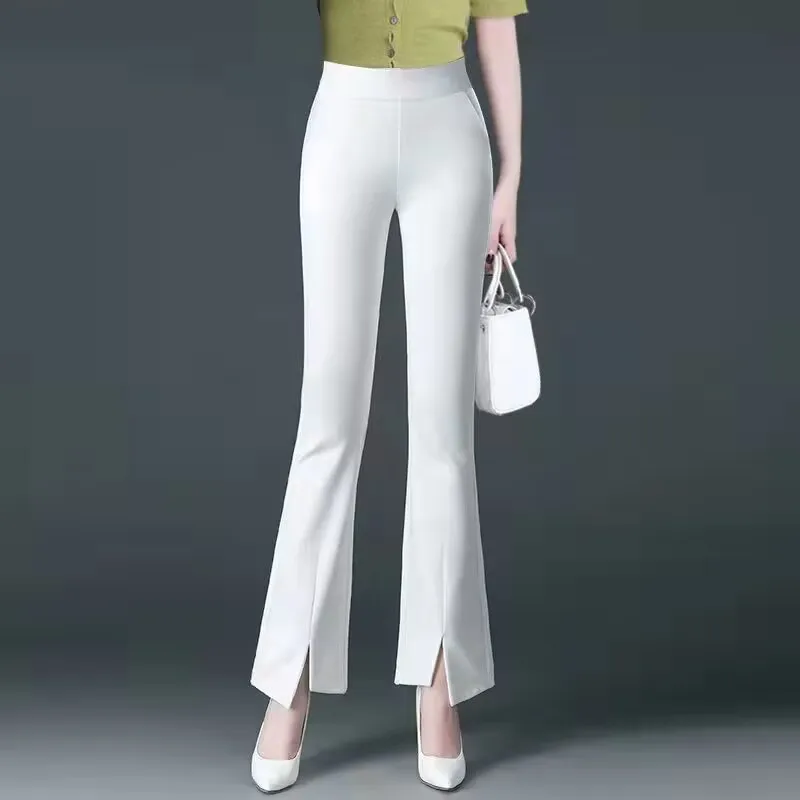 Black White Suit Pants Women Spring Summer High-waisted Fashion
