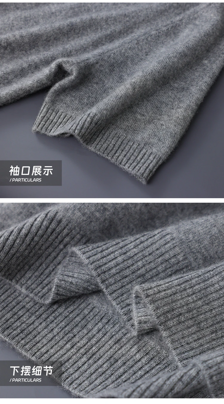 قميص بولو رجالي قصير الأكمام من الكشمير 100٪ للأعمال والملابس غير الرسمية، سترة للربيع والصيف