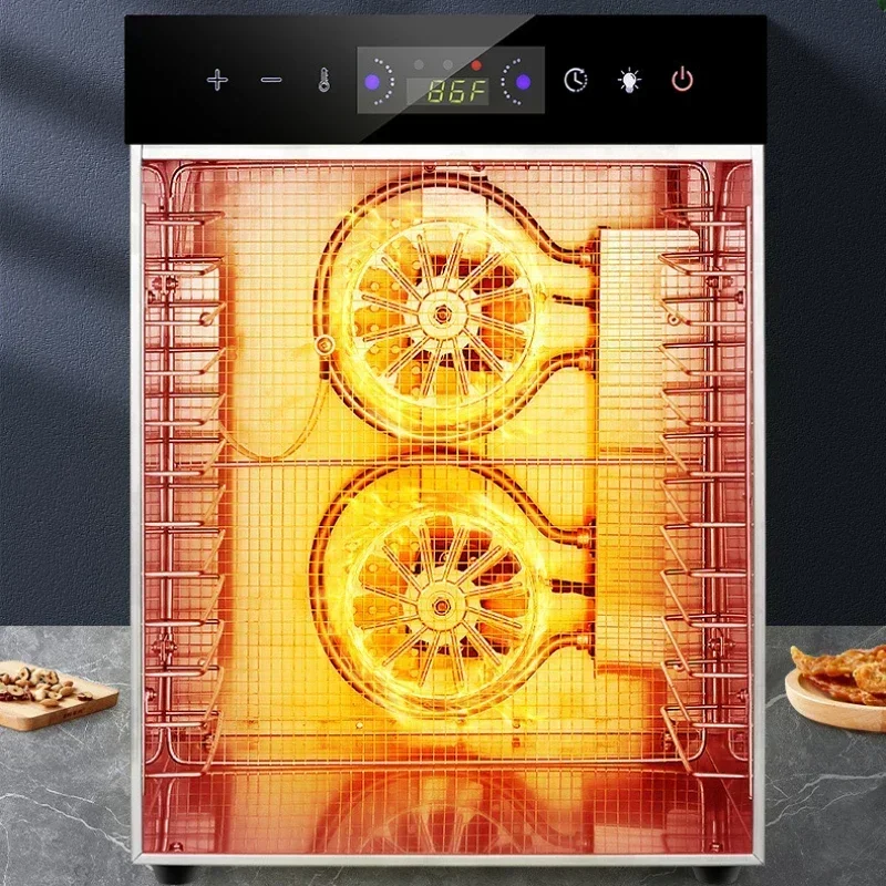 6/8/12/18 Layers Home Fruit Air Dryer Vegetable Snacks Meat Medicinal Materials Fruit Smart and Commercial Food Dehydrator 5