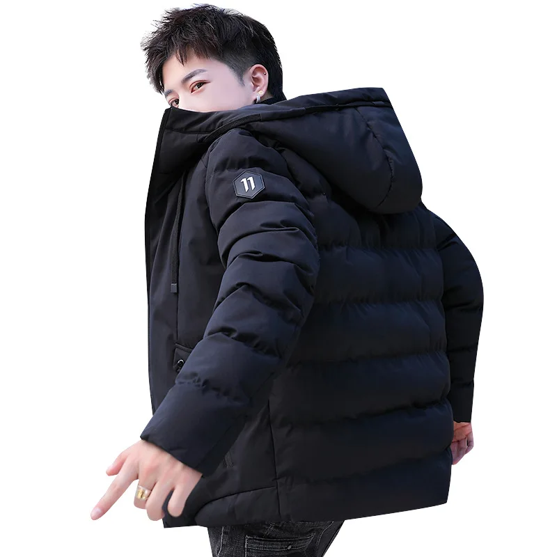 Men\'s Winter Jacket Hooded Cotton-padded Men Coats Thicken Warm Parkas Men Clothing Fashion Parkas Jaqueta Inverno Masculina Zm