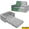 Toddler Couch 2 in 1 Folding Kids Sofa Glow in The Dark Comfy Sleeper Chair Plush Toddler Chair Indoor Kids Furniture 1