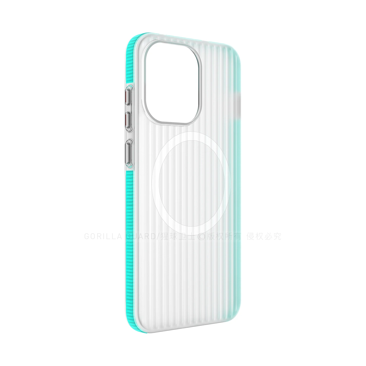 MagSafe Matte Transparent Magnetic Luggage Stripe Phone Case - Hard Shell Design