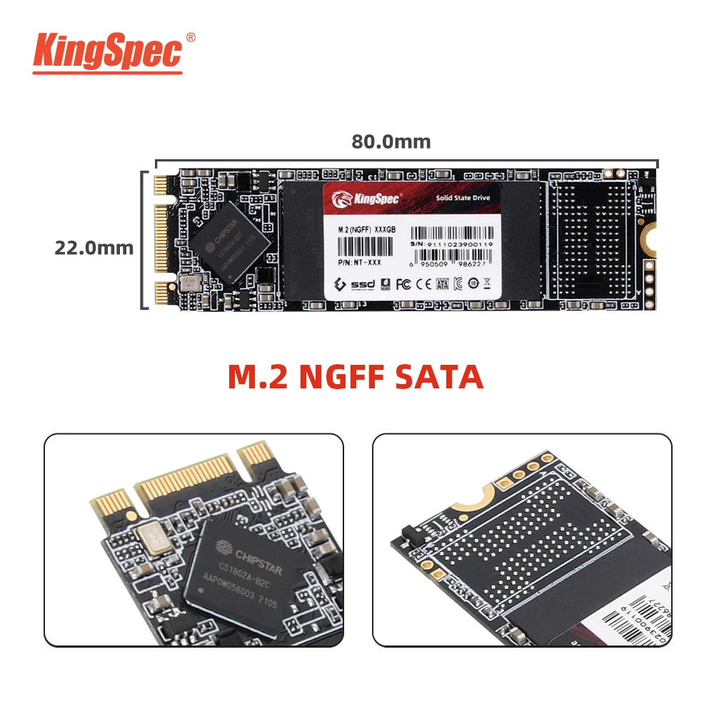 Kingspec-ssd Disco Duro para Desktop e Laptop m2 2280 128gb 256 gb 512gb 1tb Hdd 120g 240g Ngff 2242 mm 2tb - Imagem 4