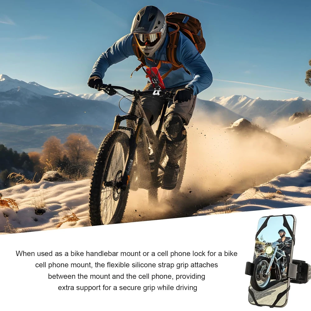 Motorcycle Phone Mount Tether Replacement Silicone Bands for Bike Holder Grip Rubber Strap Security Bands for iPhone Samsung