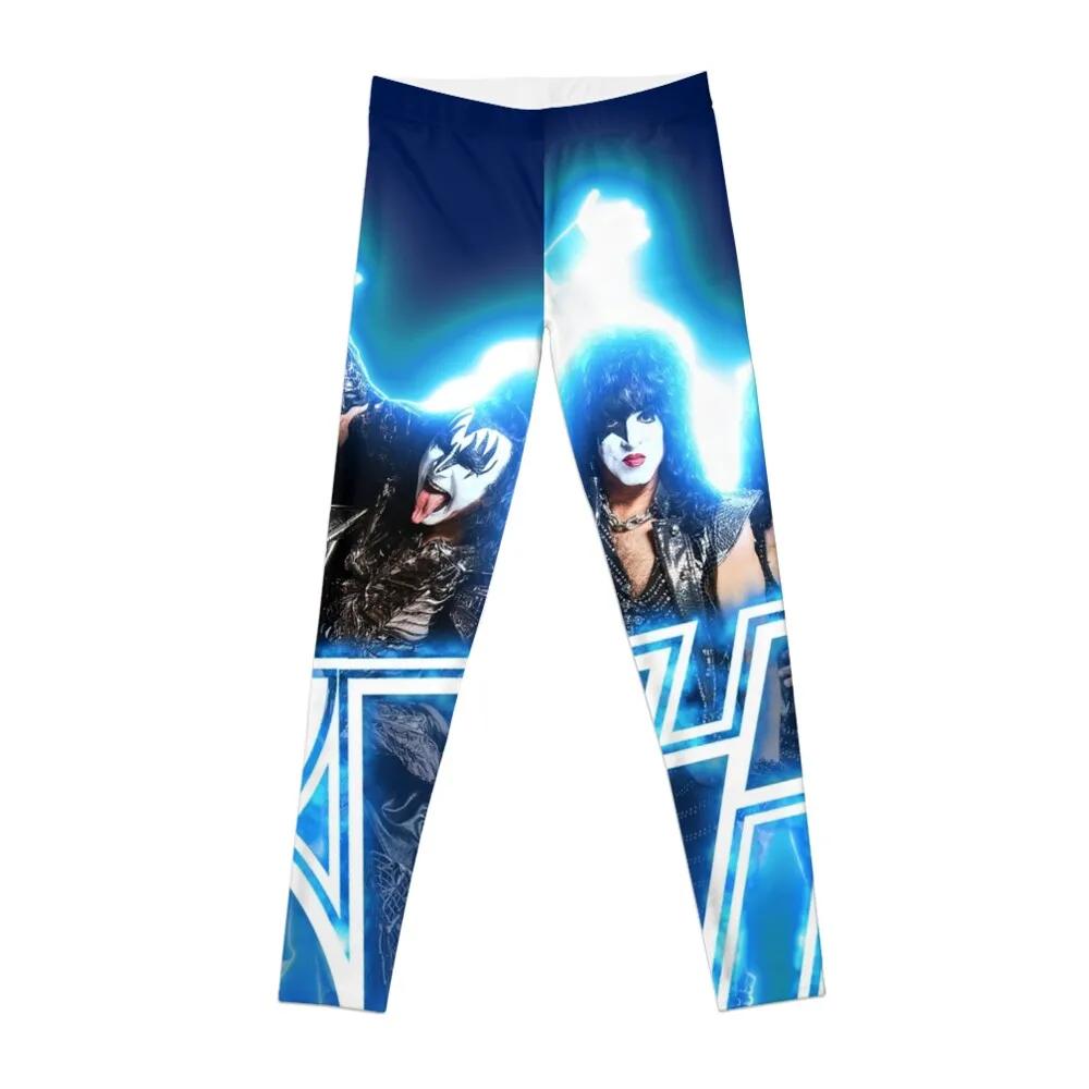 

KISS  the Band - Blue Energy Glow Leggings sports leggings for Women high waist leggings Women sporty leggings woman