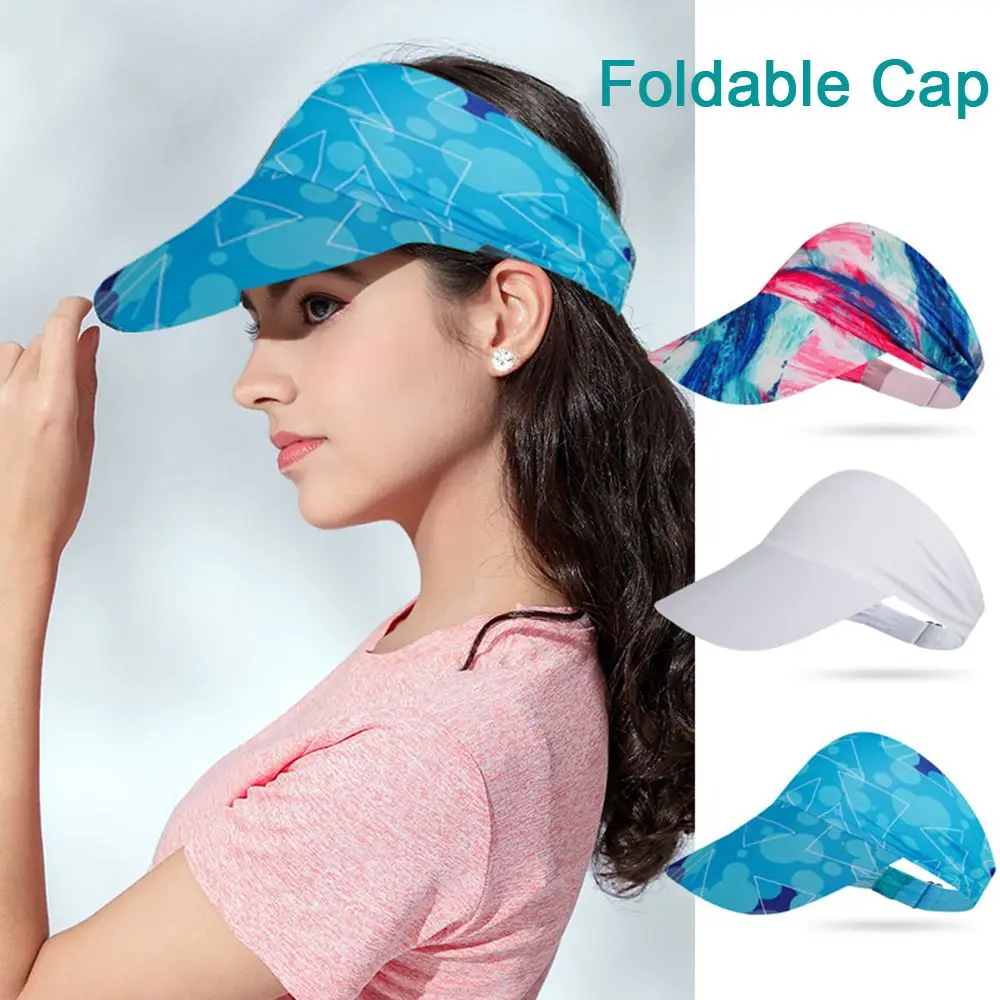 Women Men Ice Silk Wide Brim Sport Cap Tie Dye Sun Visor Hat Lightweight  Quick Dry Golf Tennis Hat Roll-up Portable Beach Cap - AliExpress