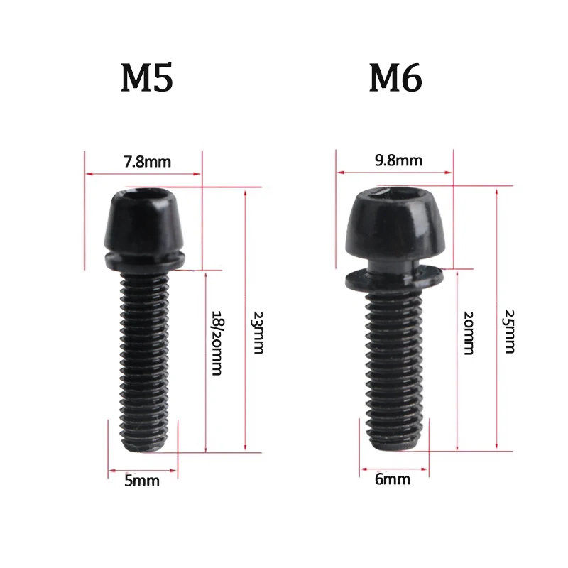 Description Picture 4 of itemHASSNS Mtb Power Screws M5*18/20MM M6*18MM Bicycle Stem Bolts Mountain Bike Table Bolts Bridge Screws Cycling Stainless Steel