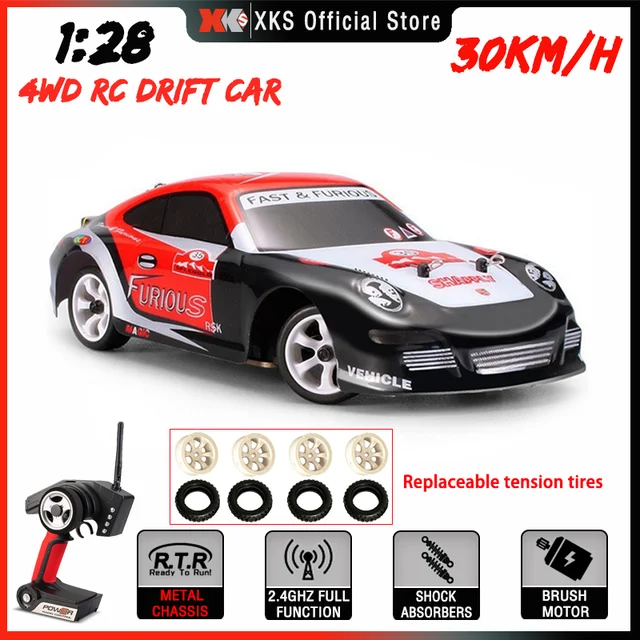 Wltoys-XKS K969 Mini Voiture Télécommandée pour Garçon, 1:28, 2.4G, 30km,  h, Haute Vitesse, Hors Route, Porsche Racing Drift, Jouet Cadeau -  AliExpress