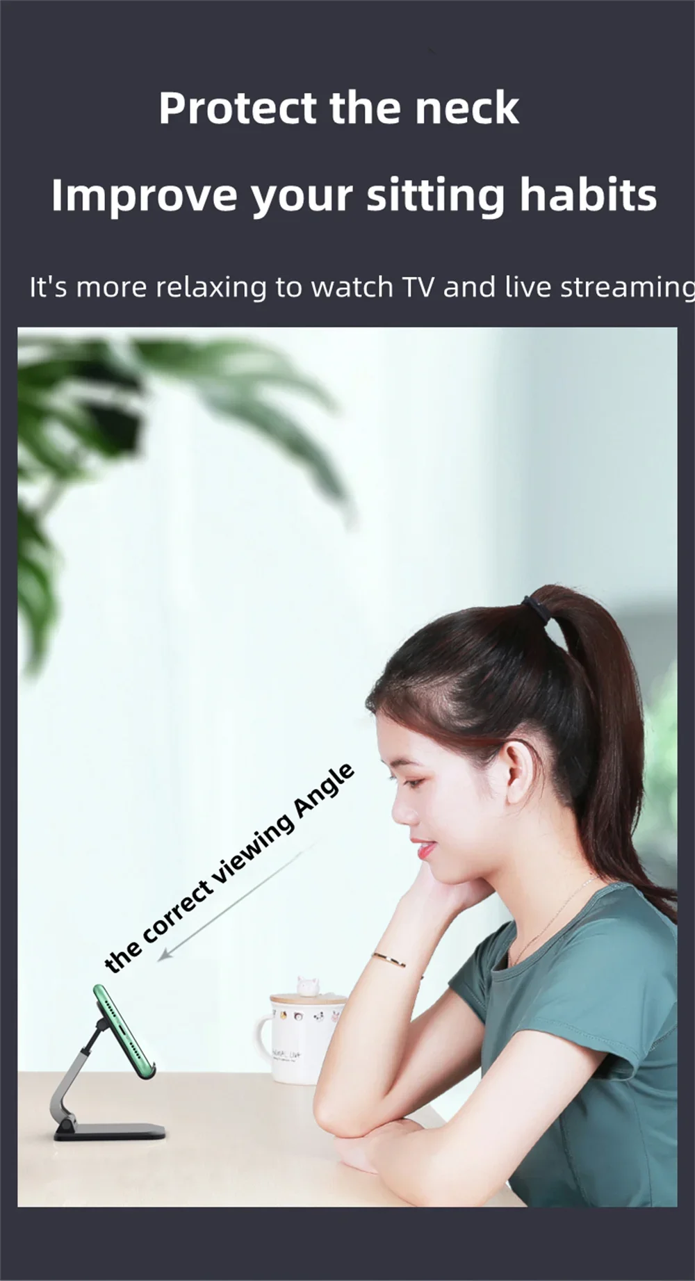 Desktop Stand Mobile Phone Foldable Lazy Scalable Phone Holder Support for IPhone 16 15 14 Samsung Xiaomi and All Smartphones