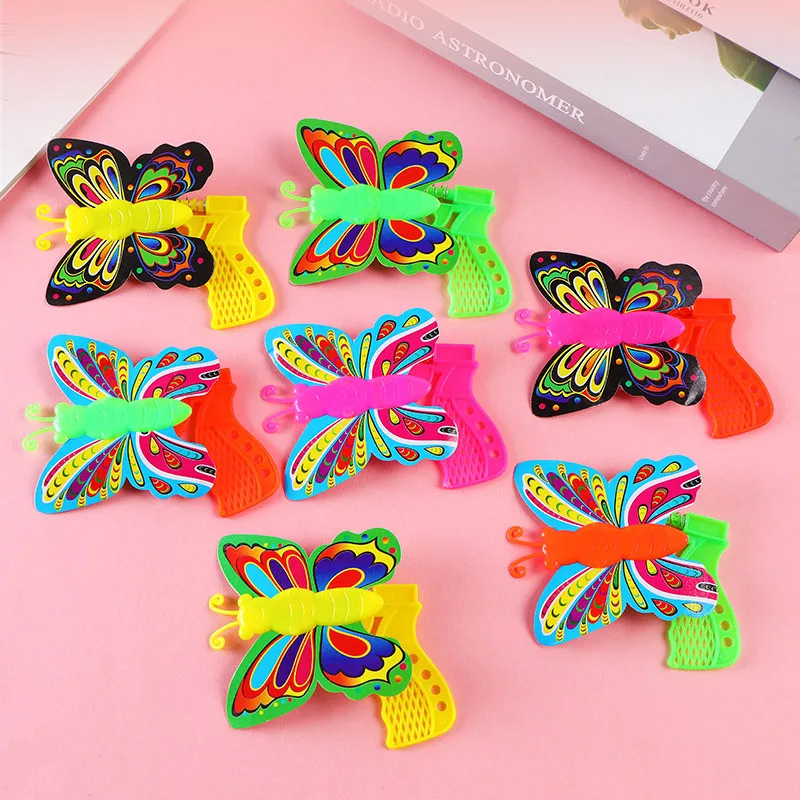 15Pcs Colorful Launcher Shooting Butterfly Toys for Children’s Day Baby Birthday Party Favors Gift Pinata Filler Treat Bag