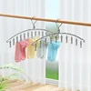 6-20Pegs Stainless Steel Clothes Drying Hanger Windproof Clothing Rack Clips Sock Laundry Airer Hanger Underwear Socks Holder 3
