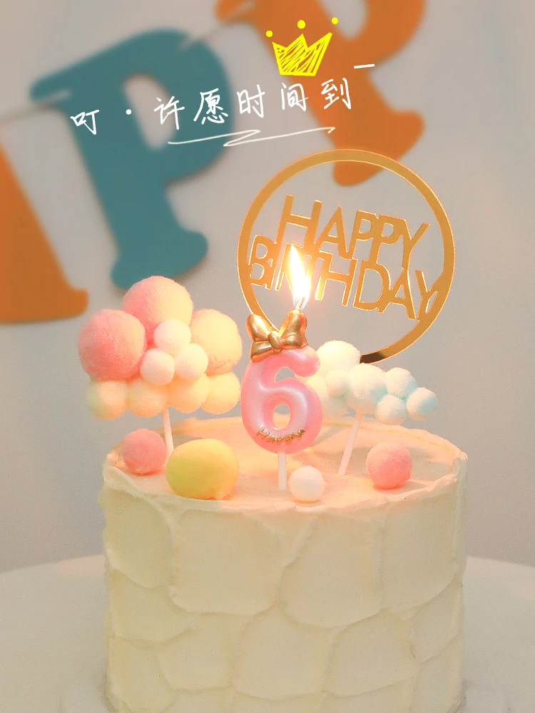 Vela de cumpleaños para niños, 1 año, corona de oro azul rosa, vela de  princesa, pastel de cumpleaños, decoración de pastel de niña - AliExpress