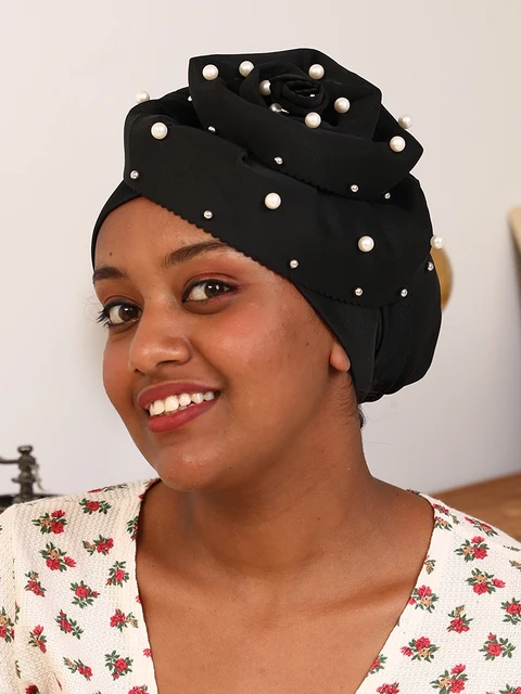 우아하고 아름다운 헤드피스로 다양한 행사에 어울리는 2022 패션 꽃 진주 아프리카 머리 장식