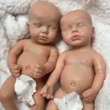  33CM Silicone Loulou Painted Full Body Soft Solid Silicone Handmade Bebe Reborn Doll Reborn De Silicona Cuerpo Entero 