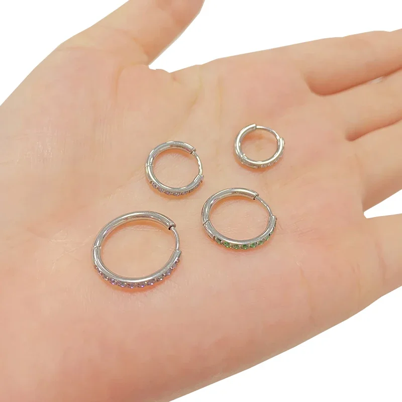 Chiusura A Sfera Captive Anello Bcr Con Cristallo Gemme, Labbra - Foto 5