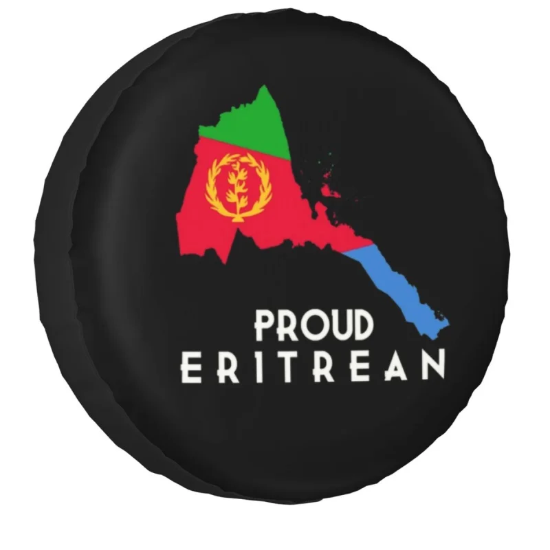 

Proud Eritrean Flag Spare Tire Cover Case for Jeep Mitsubishi Pajero Car Wheel Protectors Accessories