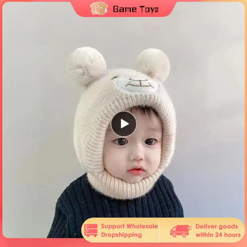 

Зимняя теплая вязаная шапка и шарф для младенцев