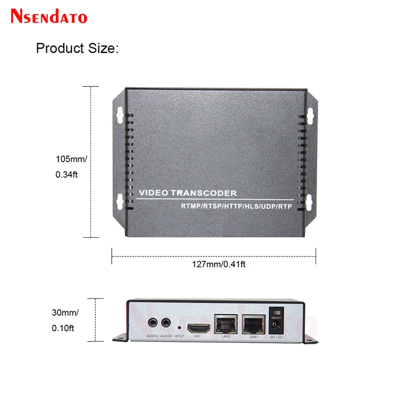 4K H.265 HDMI SDI Video Capture Grabber Box Encoder HDMI Video Transcoder Encoder Streaming From RTSP to RTMP For SRT UDP TS