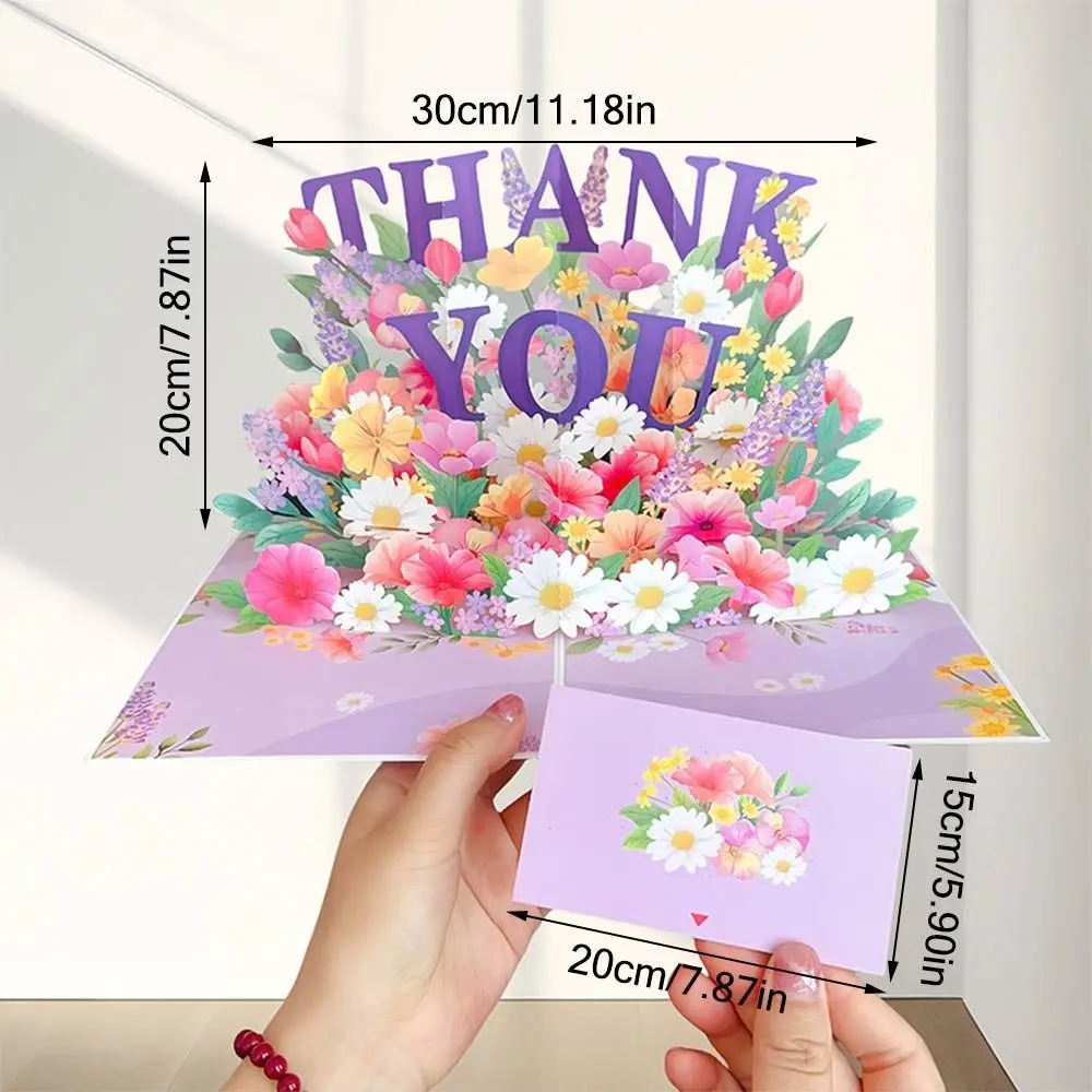 3D Butterfly Pop up Card Best Wishes Daisy Post Card Ornament Invitations Congratulation Mother's Day greeting cards